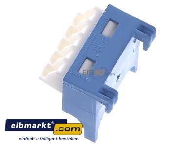 View top right Hager VZ455N (VE10) Rail terminal bar 1-p screwless clamp 
