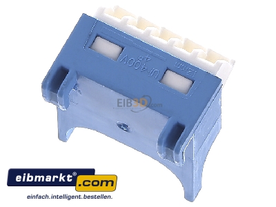 Top rear view Hager VZ455N (VE10) Rail terminal bar 1-p screwless clamp 
