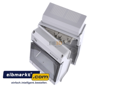 Ansicht oben vorne Hensel KV PC 9106 KV-Automatengehuse 6TE (6x18mm) IP65 