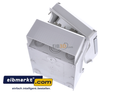 Ansicht oben hinten Hensel KV PC 9106 KV-Automatengehuse 6TE (6x18mm) IP65 