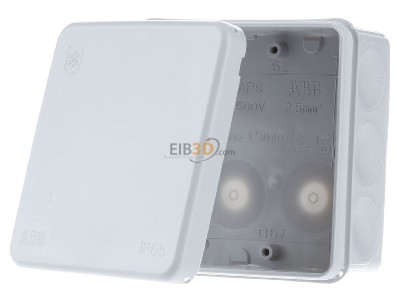 Front view ABB AP9/G Surface mounted box 86x86mm 
