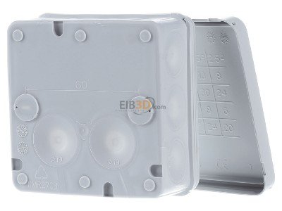 Back view ABB AP9/G Surface mounted box 86x86mm 
