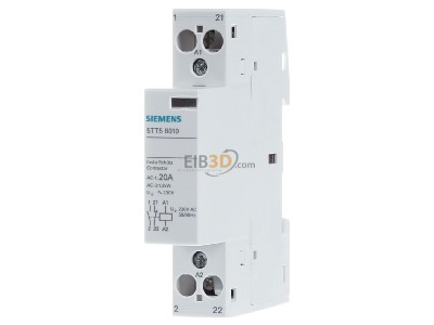 Front view Siemens 5TT5801-0 Installation contactor 230VAC 1 NO/ 1 NC 
