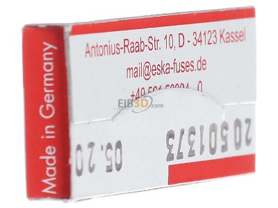 View on the right Eska 520.612 Miniature fuse fast 0,315A 5x20 mm 
