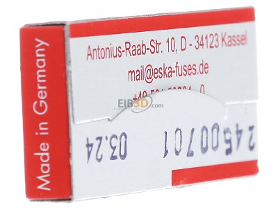 View on the right Eska 520.614 Miniature fuse fast 0,5A 5x20 mm 
