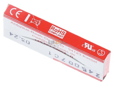Top rear view Eska 520.614 Miniature fuse fast 0,5A 5x20 mm 
