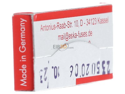 Ansicht rechts Eska 520.617 G-Sicherungseinsatz F 1A 5x20mm 