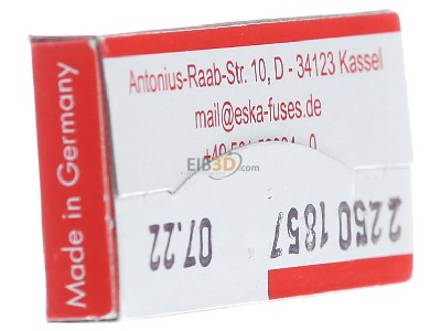 Ansicht rechts Eska 520.620 G-Sicherungseinsatz F 2A 5x20mm 