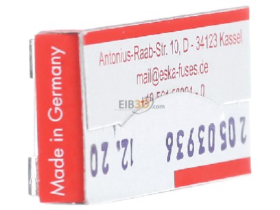 Ansicht rechts Eska 520.621 G-Sicherungseinsatz F 2,5A 5x20mm 