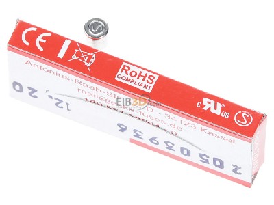 Top rear view Eska 520.621 Miniature fuse fast 2,5A 5x20 mm 
