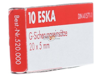 View on the left Eska 520.623 Miniature fuse fast 4A 5x20 mm 
