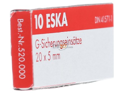 View on the left Eska 520.623 Miniature fuse fast 4A 5x20 mm 
