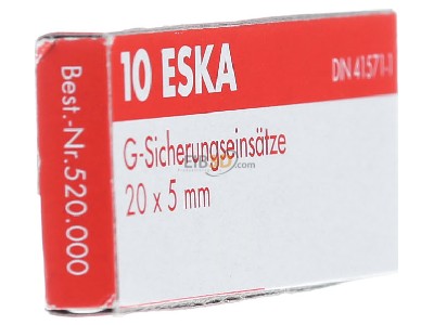 Ansicht links Eska 520.623 G-Sicherungseinsatz F 4A 5x20mm 