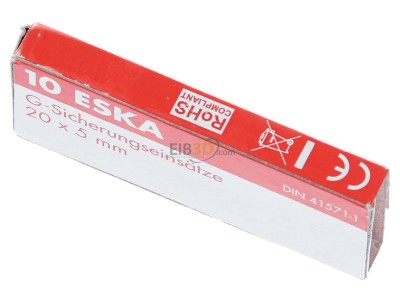 Ansicht oben vorne Eska 520.623 G-Sicherungseinsatz F 4A 5x20mm 