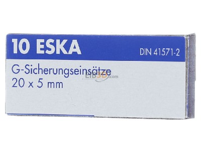 Frontansicht Eska 521.004 G-Sicherungseinsatz M 50mA 5x20mm 