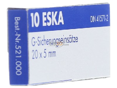 Ansicht links Eska 521.004 G-Sicherungseinsatz M 50mA 5x20mm 