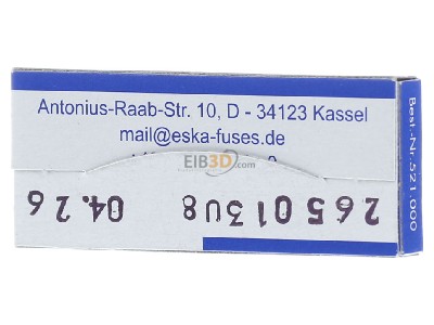 Ansicht hinten Eska 521.004 G-Sicherungseinsatz M 50mA 5x20mm 