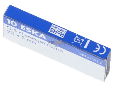 Ansicht oben vorne Eska 521.004 G-Sicherungseinsatz M 50mA 5x20mm 