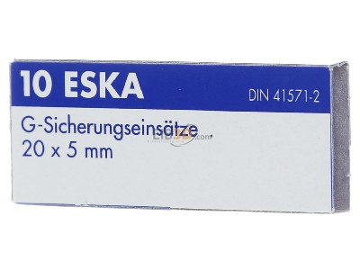 Front view Eska 521.008 Miniature fuse medium delay 0,125A 
