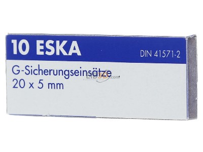 Frontansicht Eska 521.008 G-Sicherungseinsatz M 125mA 5x20mm 