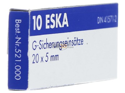 Ansicht links Eska 521.008 G-Sicherungseinsatz M 125mA 5x20mm 