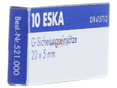 Ansicht links Eska 521.010 G-Sicherungseinsatz M 200mA 5x20mm 