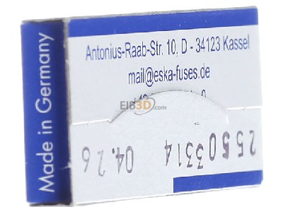 Ansicht rechts Eska 521.010 G-Sicherungseinsatz M 200mA 5x20mm 