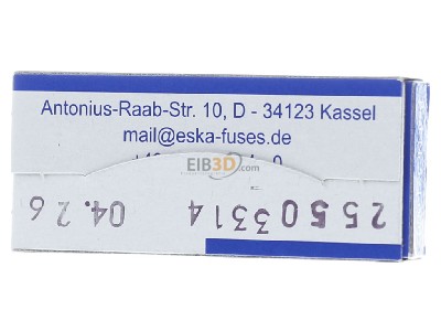 Ansicht hinten Eska 521.010 G-Sicherungseinsatz M 200mA 5x20mm 