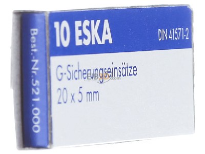 Ansicht links Eska 521.012 G-Sicherungseinsatz M 315mA 5x20mm 