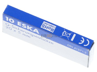 Ansicht oben vorne Eska 521.012 G-Sicherungseinsatz M 315mA 5x20mm 