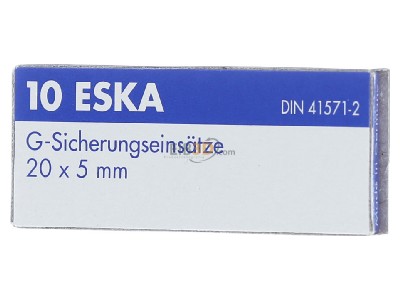 Frontansicht Eska 521.017 G-Sicherungseinsatz M 1A 5x20mm 