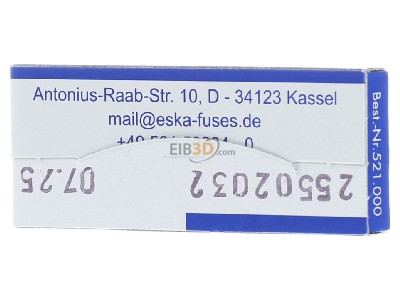 Ansicht hinten Eska 521.017 G-Sicherungseinsatz M 1A 5x20mm 