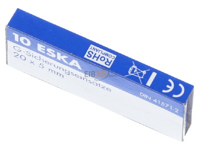 Ansicht oben vorne Eska 521.017 G-Sicherungseinsatz M 1A 5x20mm 