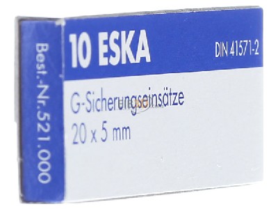 Ansicht links Eska 521.019 G-Sicherungseinsatz M 1,6A 5x20mm 