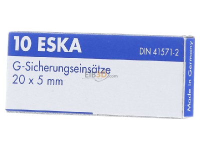 Frontansicht Eska 521.021 G-Sicherungseinsatz M 2,5A 5x20mm 