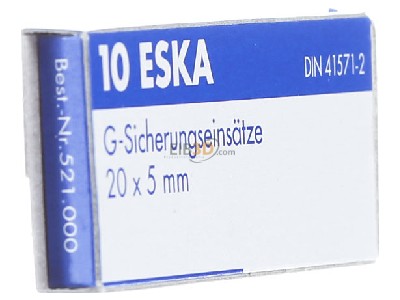 Ansicht links Eska 521.021 G-Sicherungseinsatz M 2,5A 5x20mm 