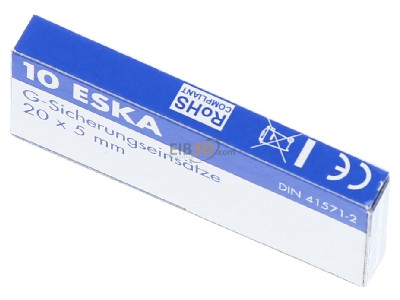Ansicht oben vorne Eska 521.021 G-Sicherungseinsatz M 2,5A 5x20mm 