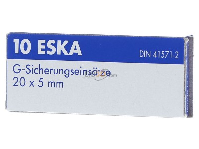 Frontansicht Eska 521.024 G-Sicherungseinsatz M 5A 5x20mm 