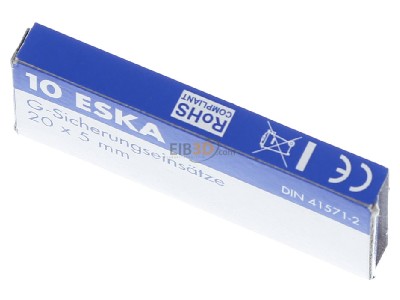 Ansicht oben vorne Eska 521.024 G-Sicherungseinsatz M 5A 5x20mm 