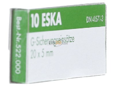 Ansicht links Eska 522.023 G-Sicherungseinsatz T 4A 5x20mm 