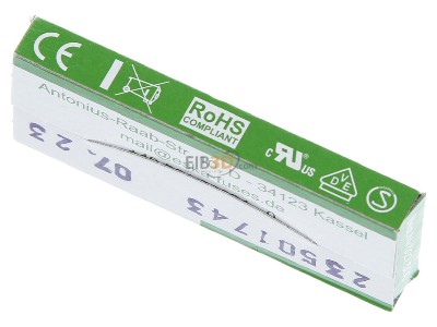 Ansicht oben hinten Eska 522.517 G-Sicherungseinsatz T 1A 5x20mm 