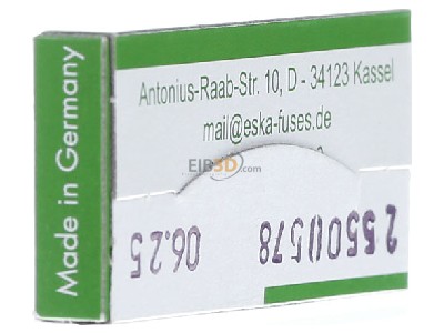 Ansicht rechts Eska 522.522 G-Sicherungseinsatz T 3,15A 5x20mm 