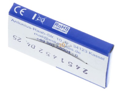 Top rear view Eska 530.225 Miniature fuse medium delay 6,3A 
