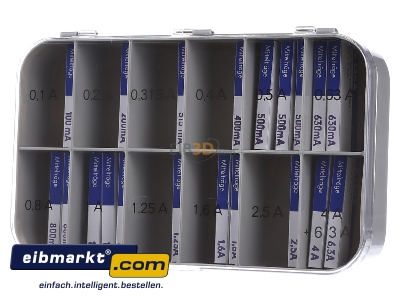 Front view Eska 521.800 Miniature fuse assortment medium delay
