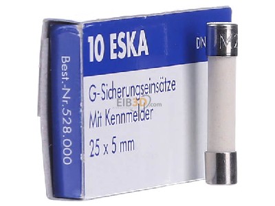 Ansicht links Eska 528.020 G-Sicherungseinsatz 5x25mm M 2A m.Kennmelder 