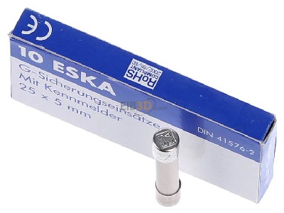 Ansicht oben vorne Eska 528.020 G-Sicherungseinsatz 5x25mm M 2A m.Kennmelder 