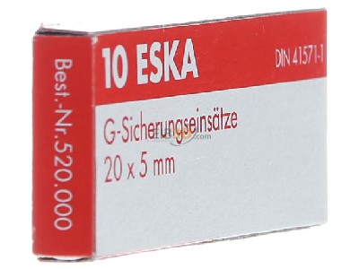 Ansicht links Eska 520.123 G-Sicherungseinsatz FF 4A 5x20mm 