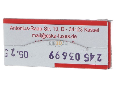 Ansicht hinten Eska 520.123 G-Sicherungseinsatz FF 4A 5x20mm 