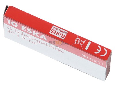 Ansicht oben vorne Eska 520.123 G-Sicherungseinsatz FF 4A 5x20mm 