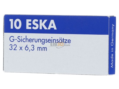 Frontansicht Eska 632.225 G-Sicherungseinsatz M 6,3A 6,3x32mm 